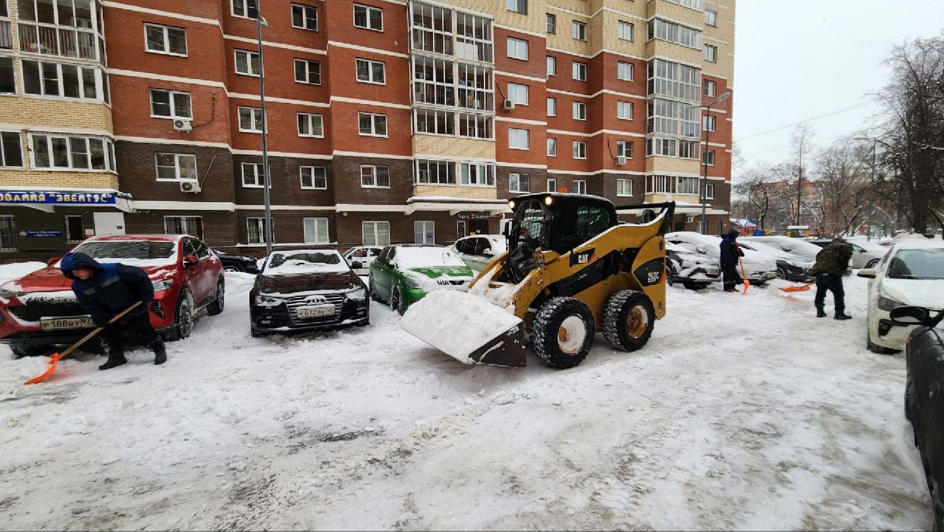 люберцы, уборка снега, снегопад,