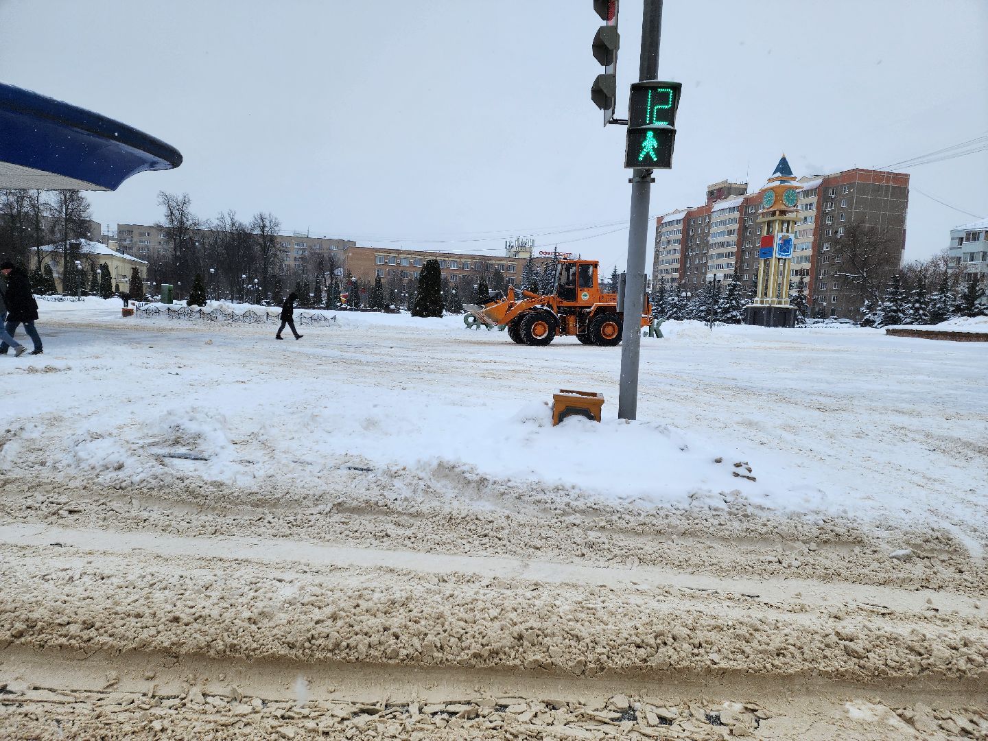Подольск, уборка снега, коммунальная техника, снегопад,