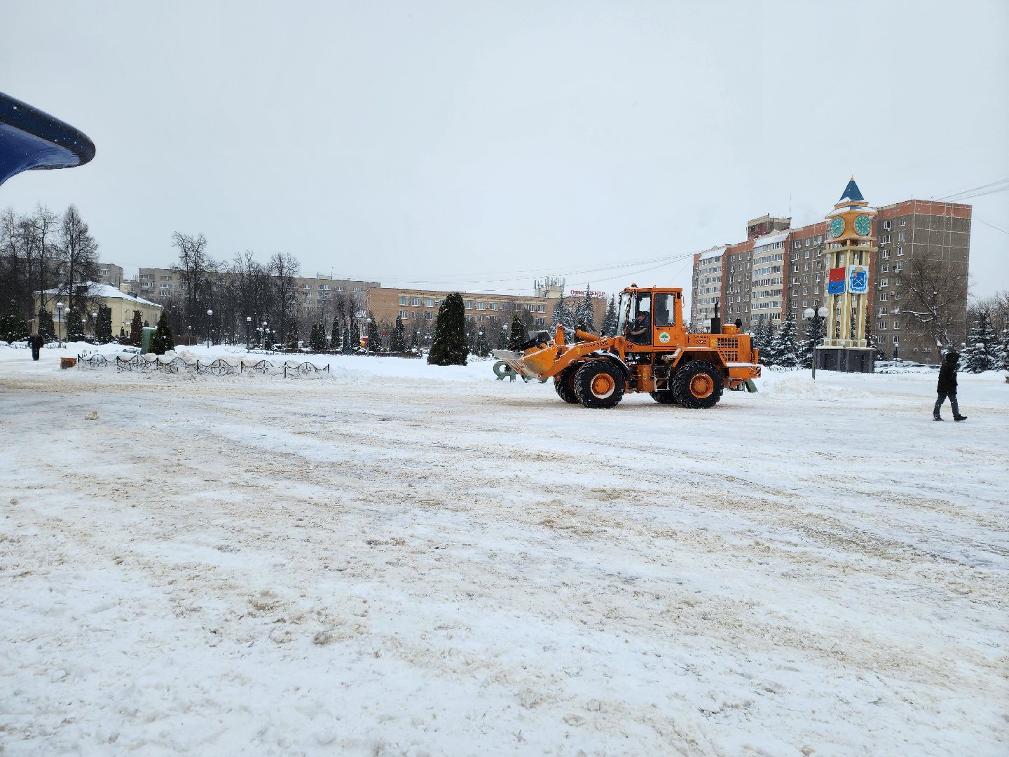 Подольск, уборка снега, коммунальная техника, снегопад,