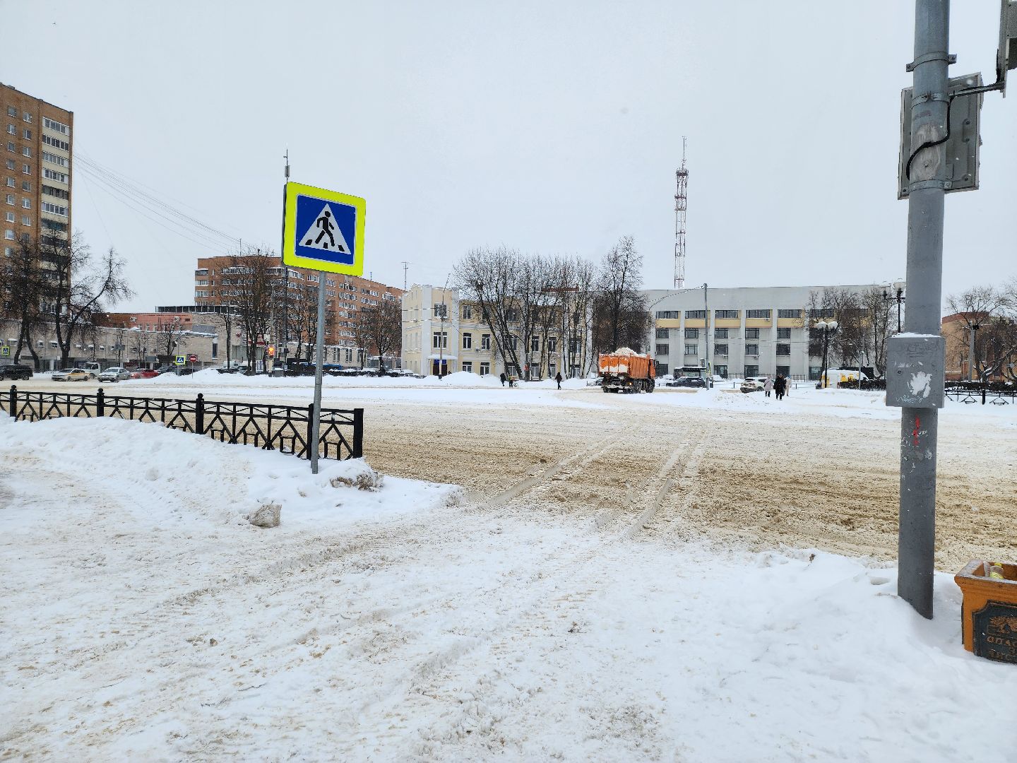 Подольск, уборка снега, коммунальная техника, снегопад,