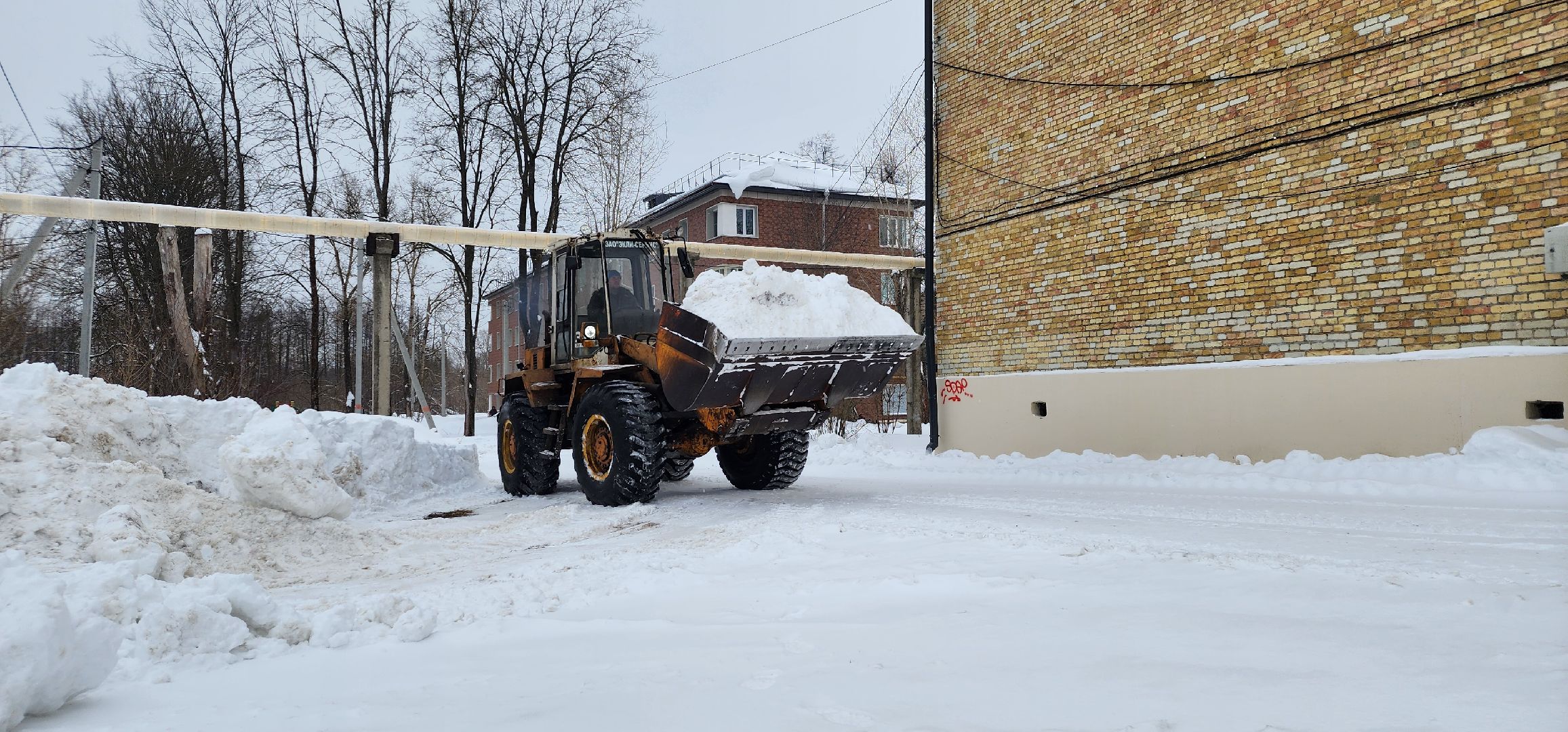снегопад, благоустройство, ЖКХ, Рошаль, служба дорожного хозяйства, уборка снега,