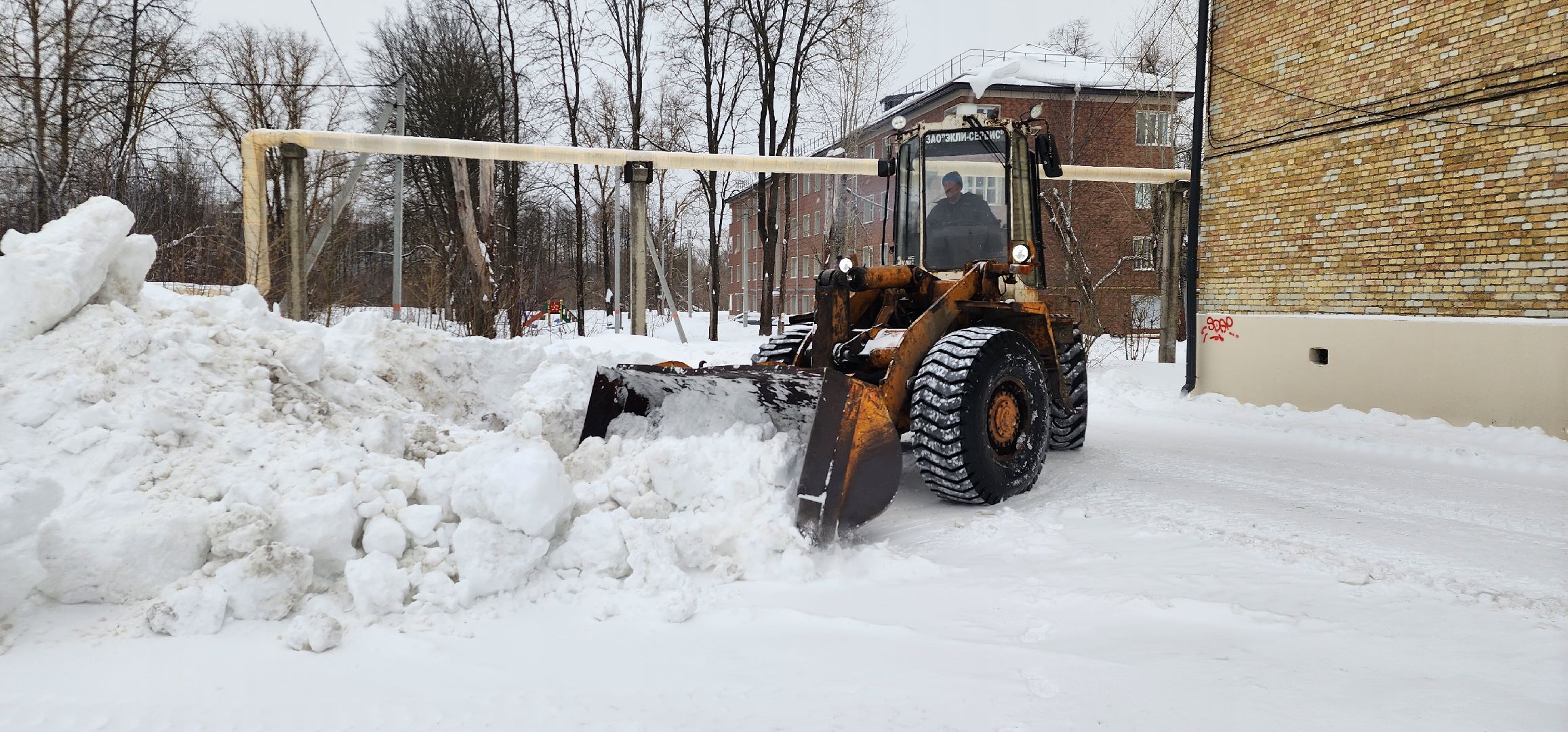 снегопад, благоустройство, ЖКХ, Рошаль, служба дорожного хозяйства, уборка снега,