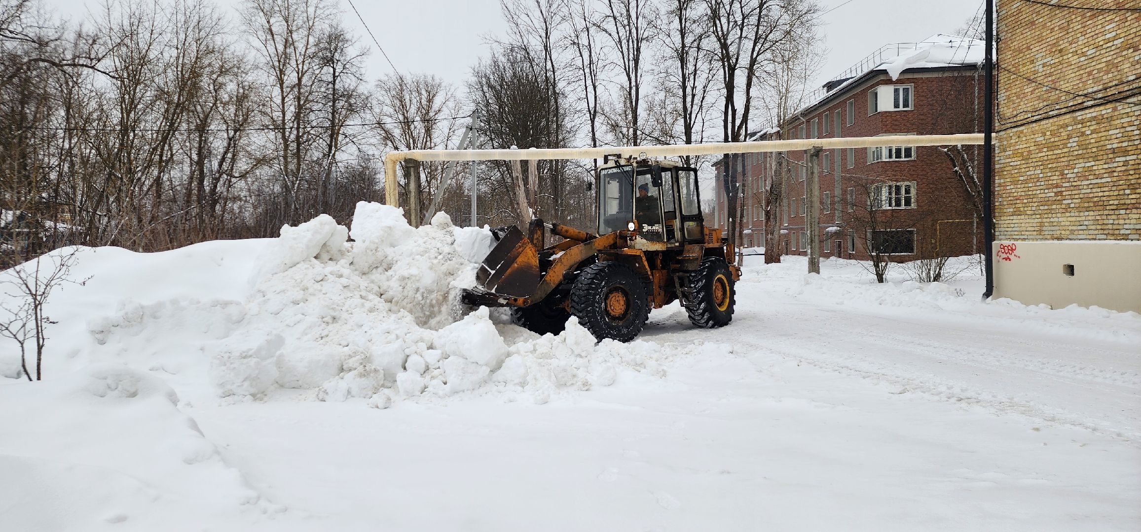 снегопад, благоустройство, ЖКХ, Рошаль, служба дорожного хозяйства, уборка снега,