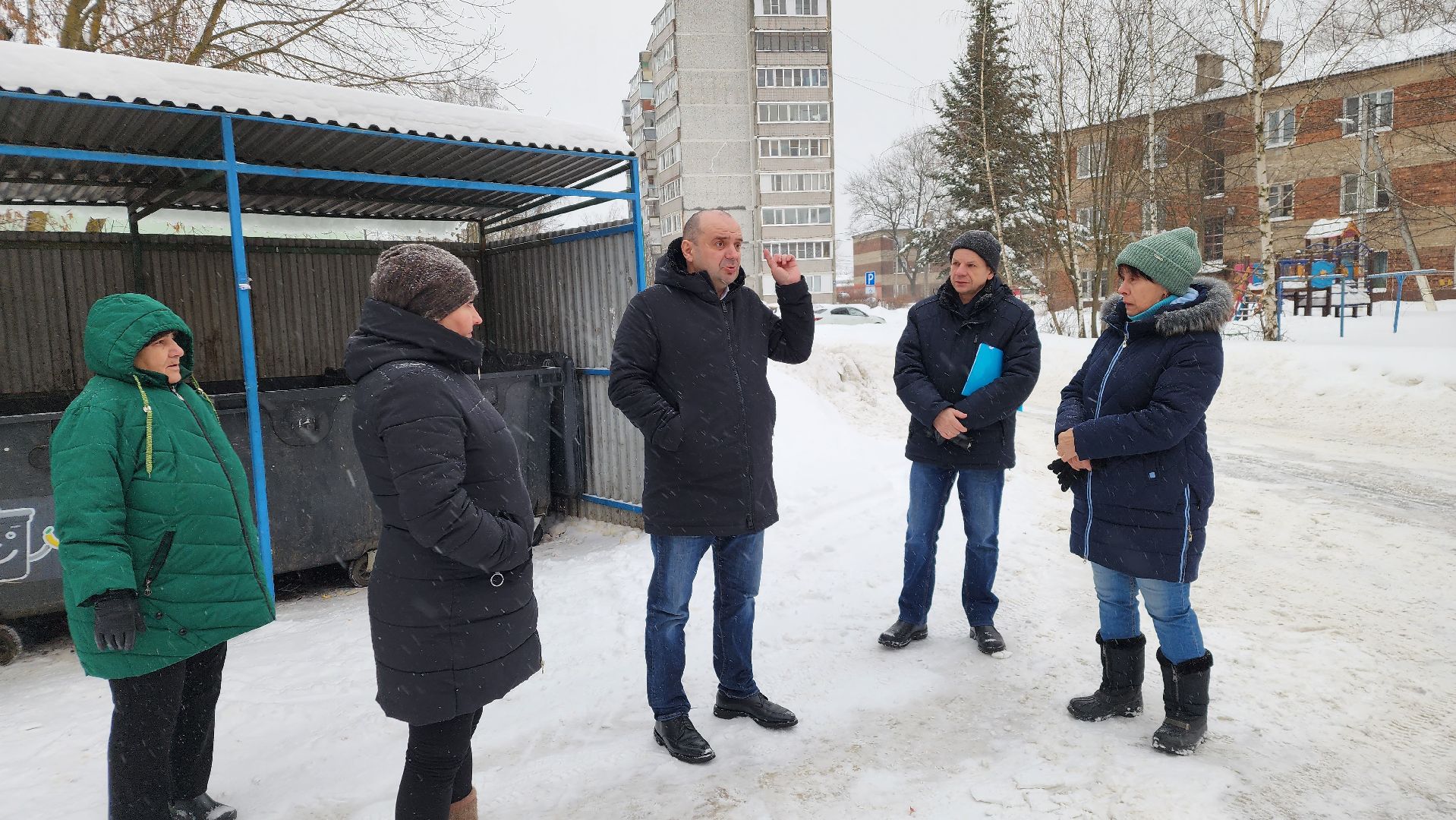 контейнерная площадка, Лосино-Петровский, вывоз мусора,