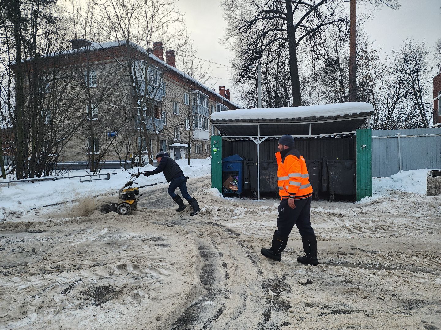 пушкино, уборка снега, коммунальные служба,