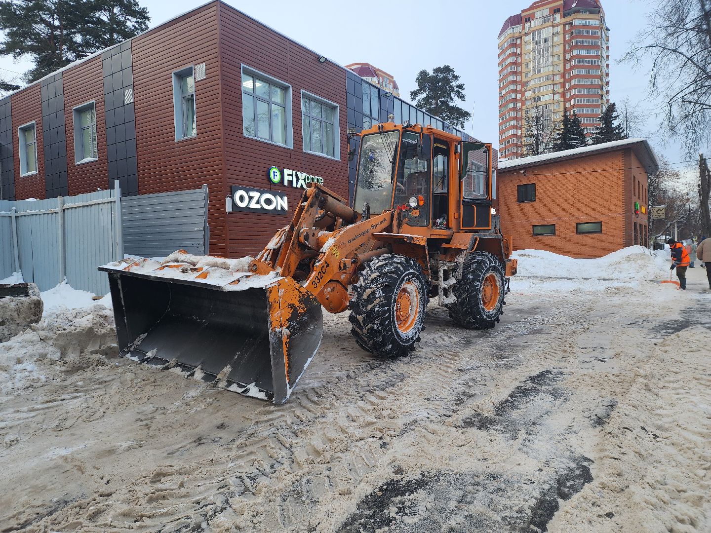 пушкино, уборка снега, коммунальные служба,