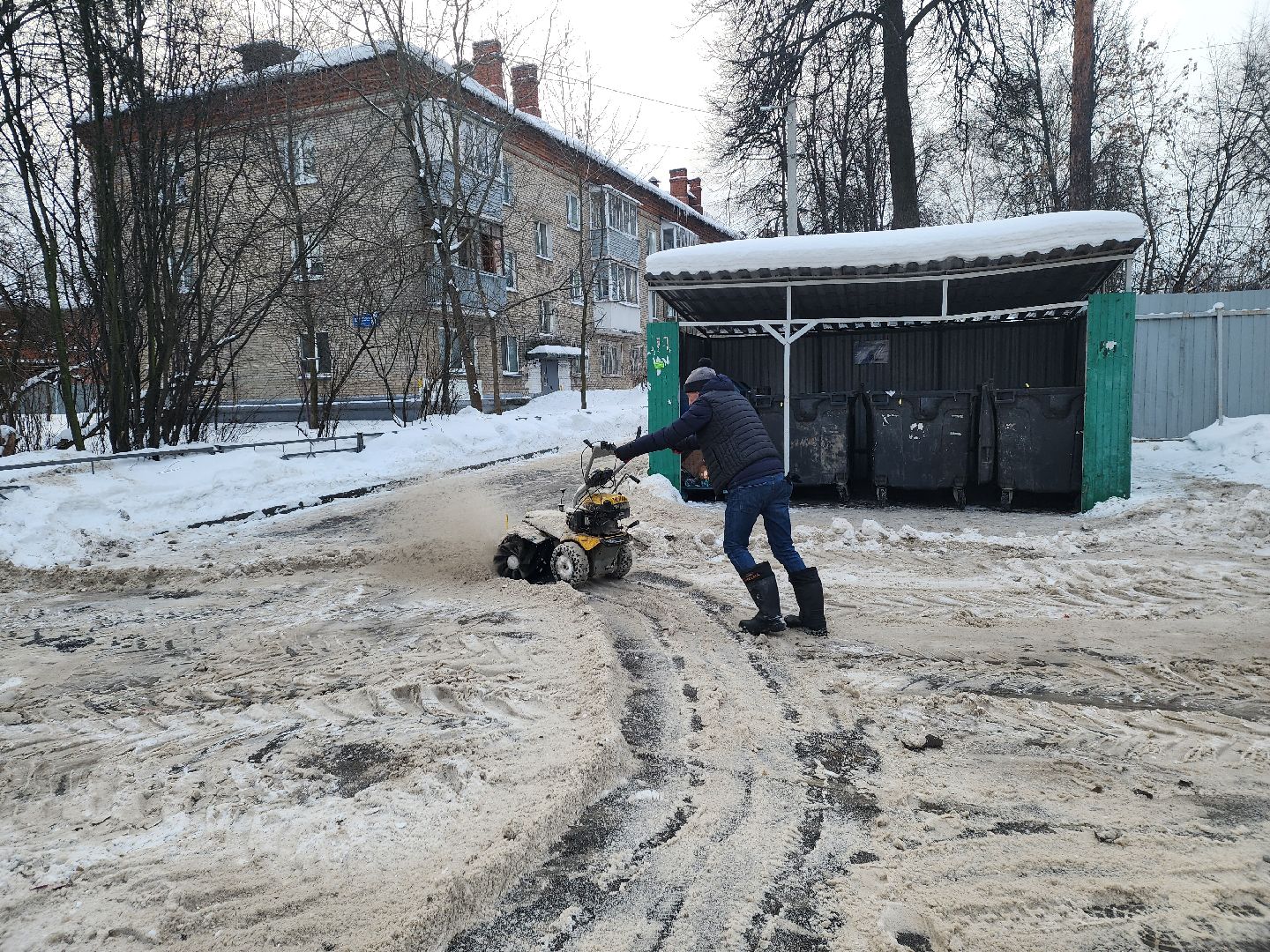 пушкино, уборка снега, коммунальные служба,