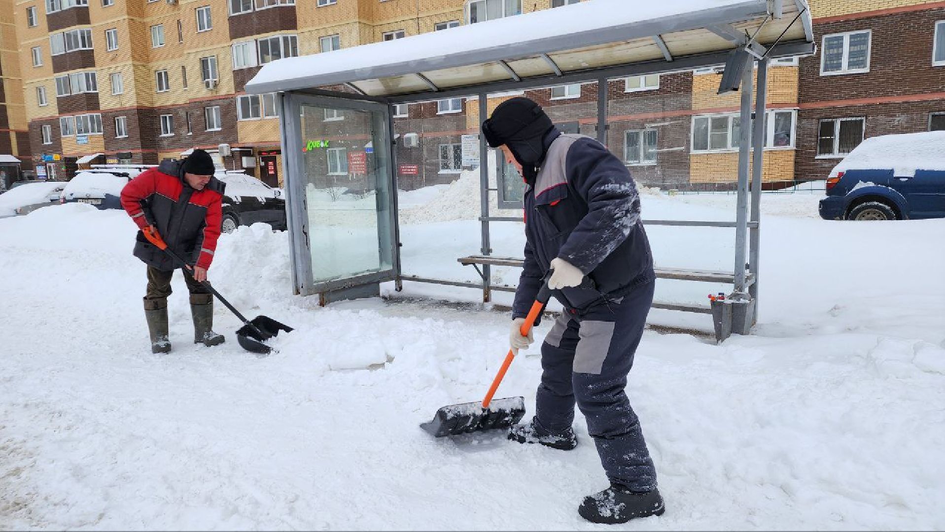 уборка дорог, снегопад, коммунальные служба, уборка снега, Лосино-Петровский,