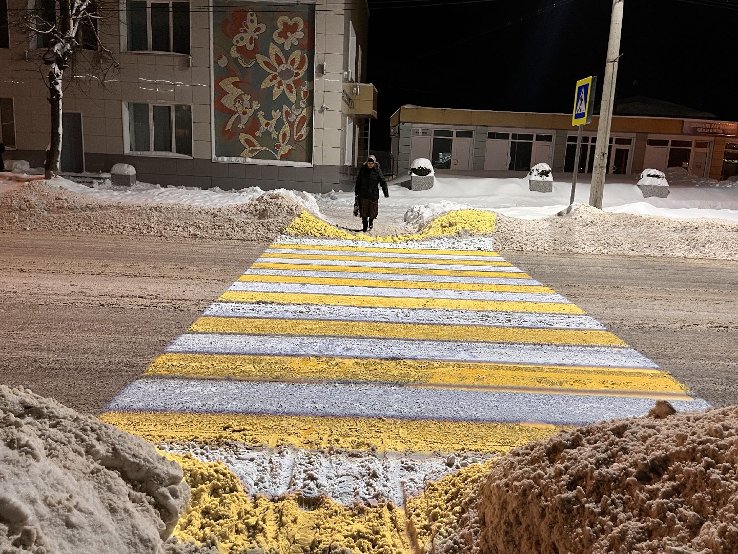 шаховская, пешеходный переход, проекционная подстветка, проекционный пешеходный переход,