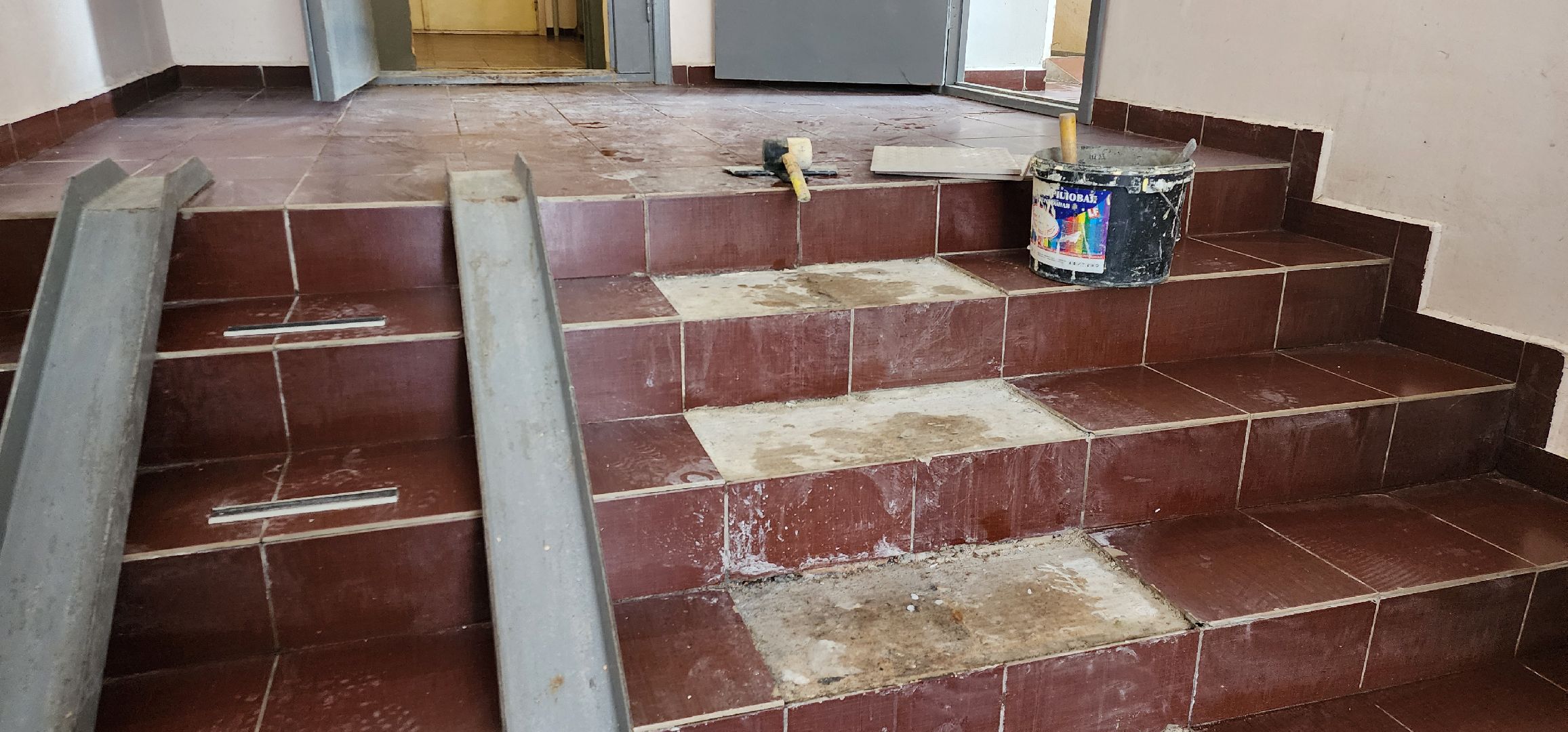 противоскользящая плитка, Домодедово - парк, поручение от жителей,