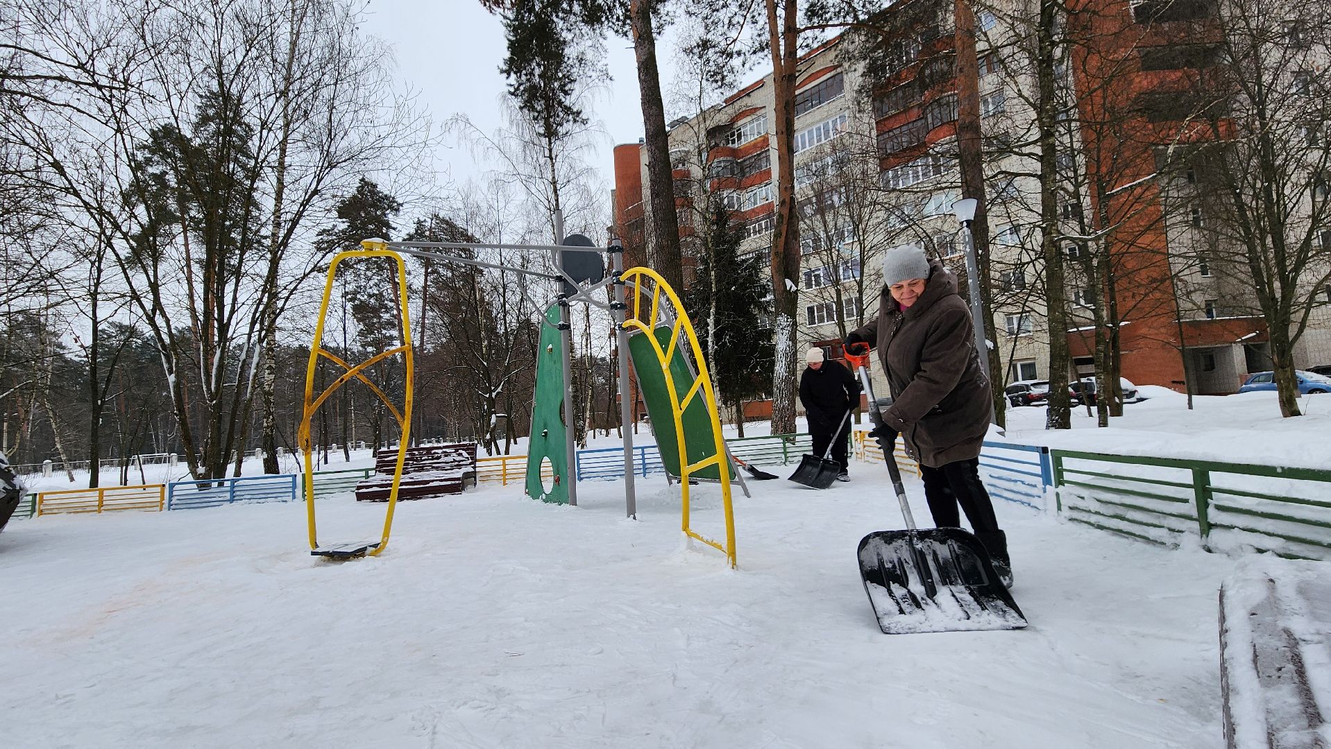 протвино, детская площадка, снег, снег и наледь, уборка,
