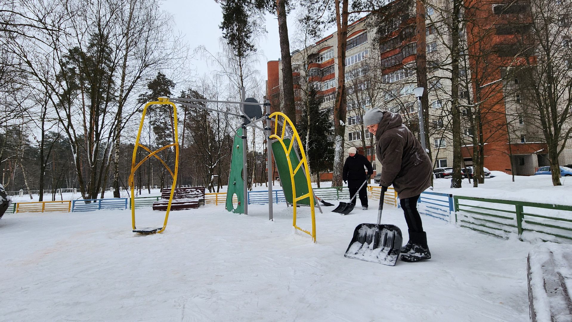 протвино, детская площадка, снег, снег и наледь, уборка,