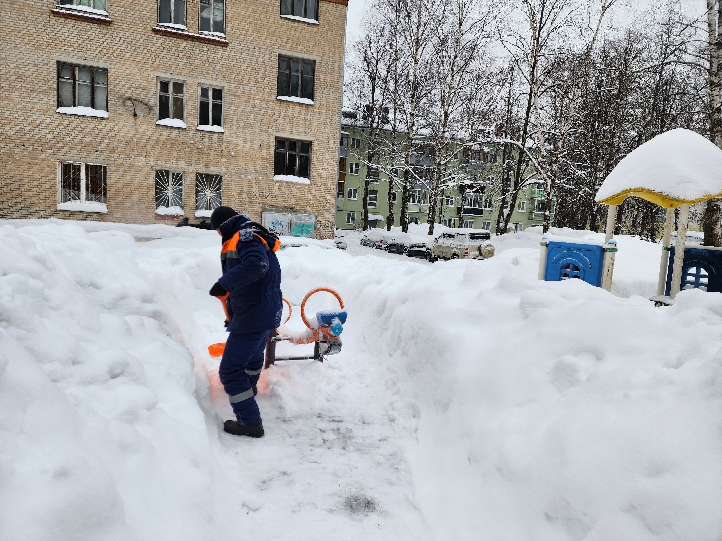 красноармейск, г.о. пушкинский, уборка общественных территорий, уборка снега,