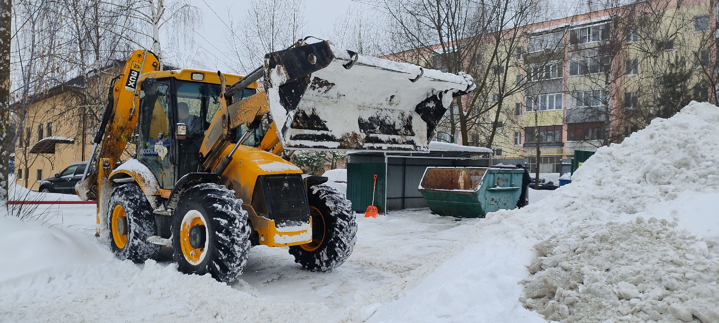 Бронницы, Уборка снега, Контейнерные площадки,