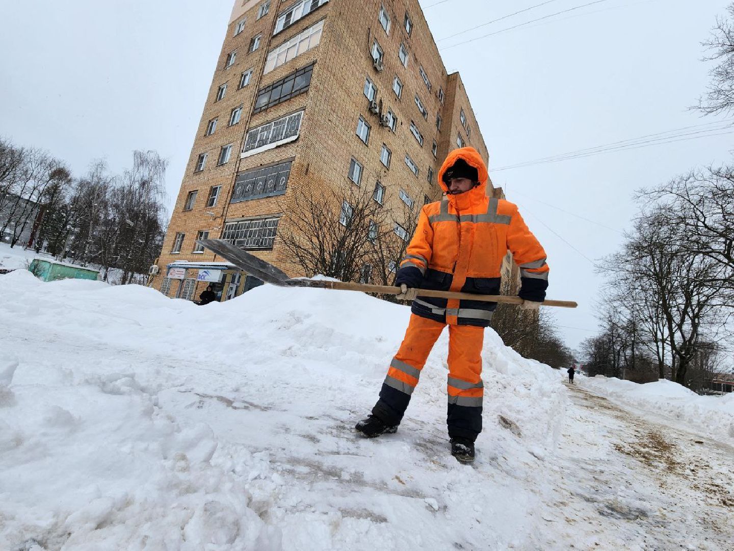 можайск, можайский городской округ, подмосковье, уборка снега, снегопад, техника, ЖКХ, дороги, тротуары,