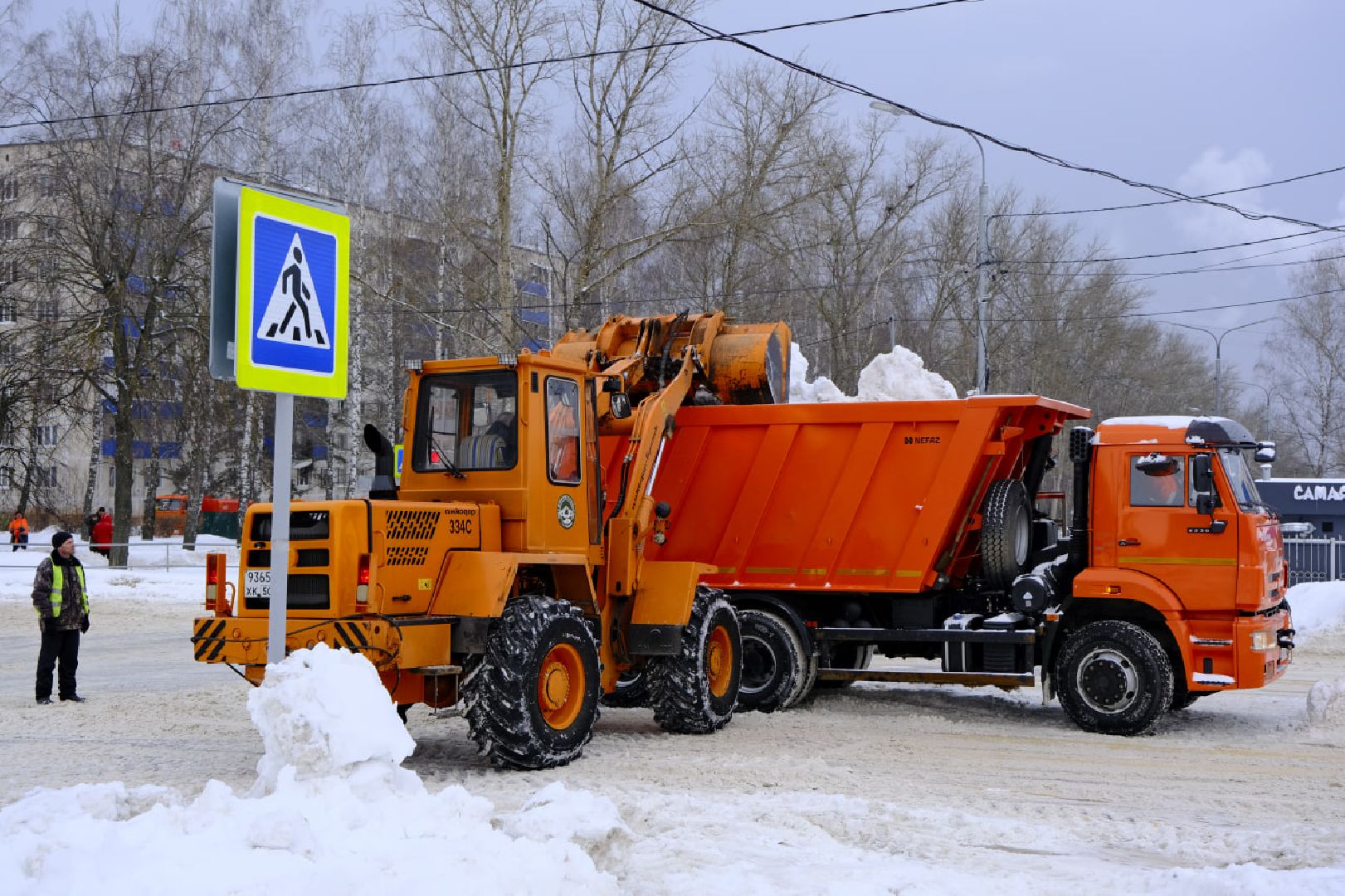 пущино, вывоз снега, снегопад, снег, уборка, уборка снега,