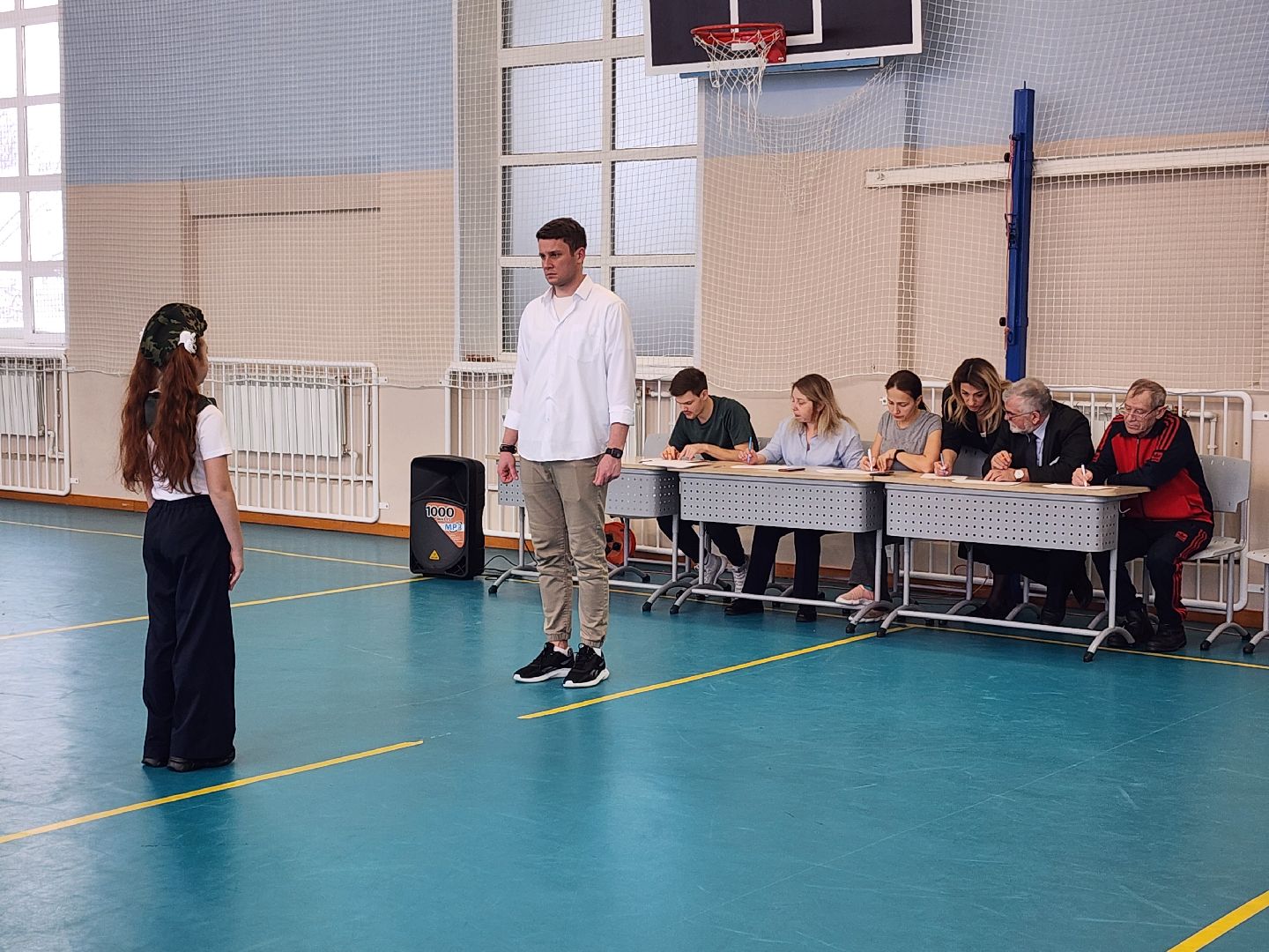 день защитника отечества, смотр строя и песни, школа,