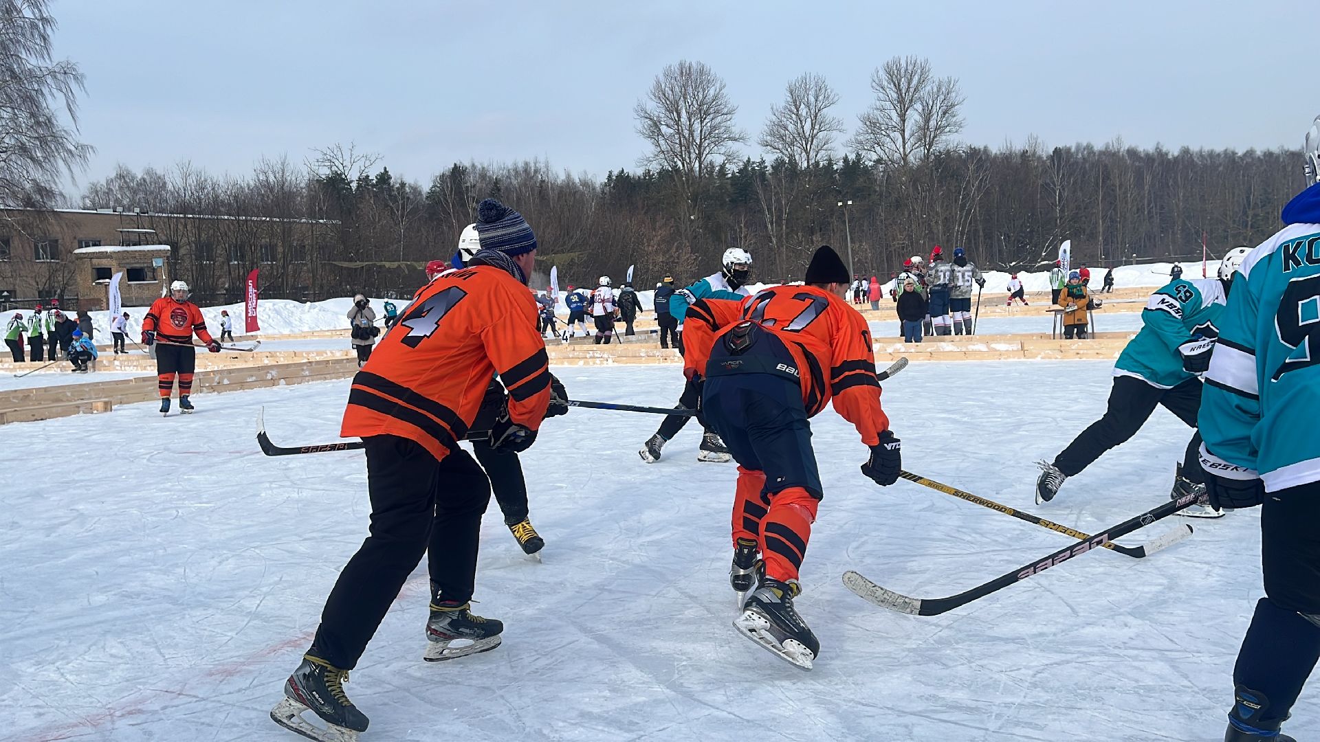 хоккей, понд-хоккей, матч, хоккей на улице, 4х4, спорт в подмосковье,