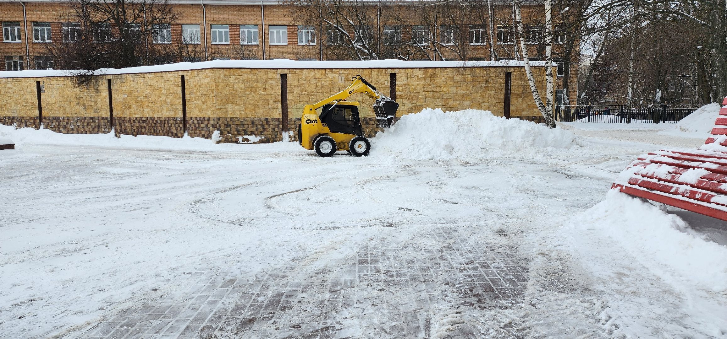 раменское, жкх, уборка снега на площади молодежи,