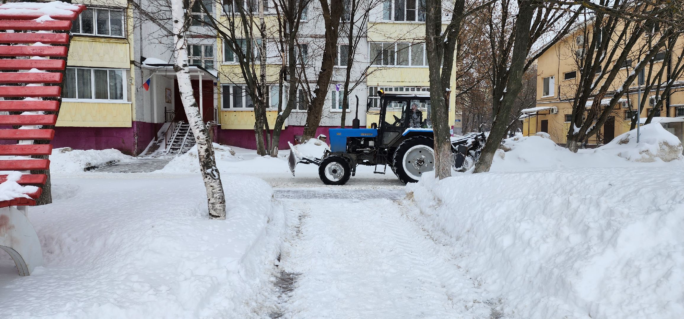 раменское, жкх, уборка снега на площади молодежи,