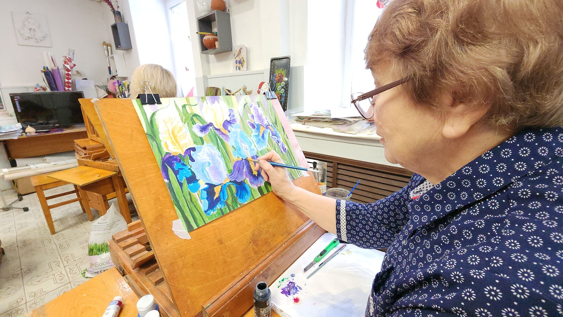 культура, культура и туризм в подмосковье, активное долголетие, активность, электросталь, мой город, жители города, изобразительное искусство, изостудия, старшее поколение,