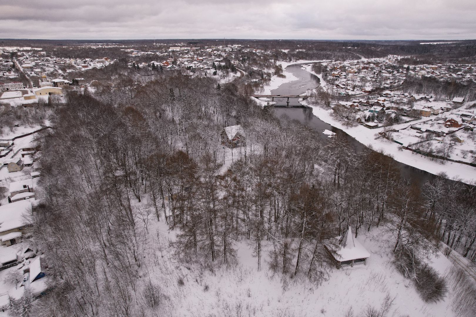 видео с коптера, руза, парк, благоустройство,