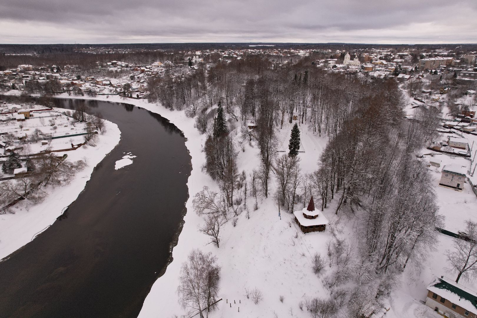 видео с коптера, руза, парк, благоустройство,