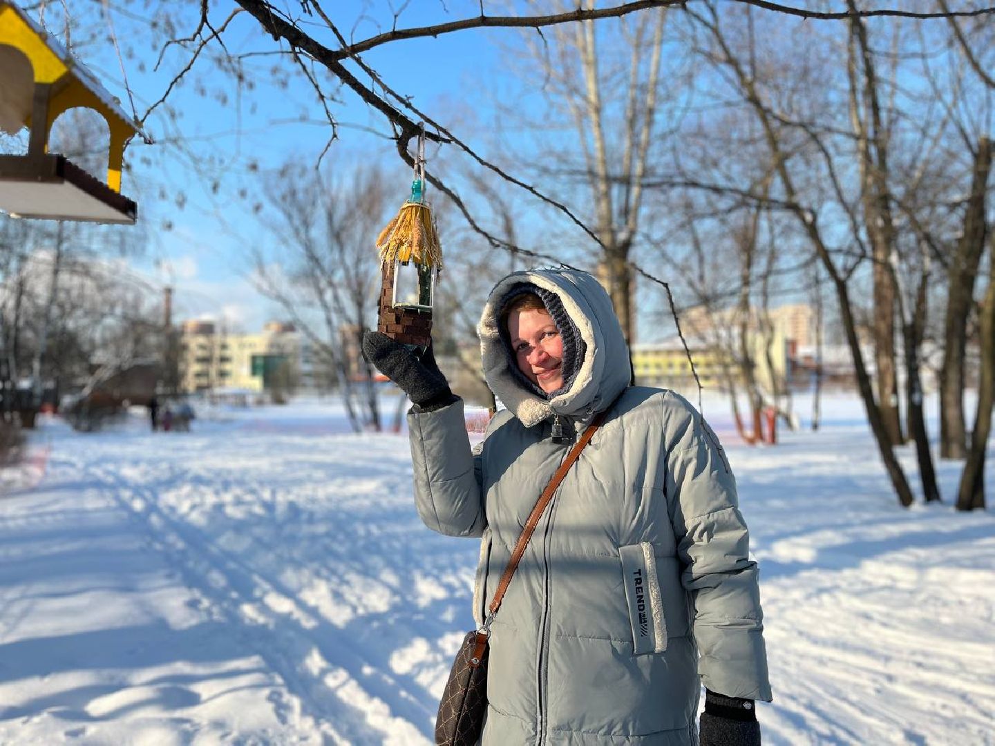 Реутов, парк, птички, кормушки,