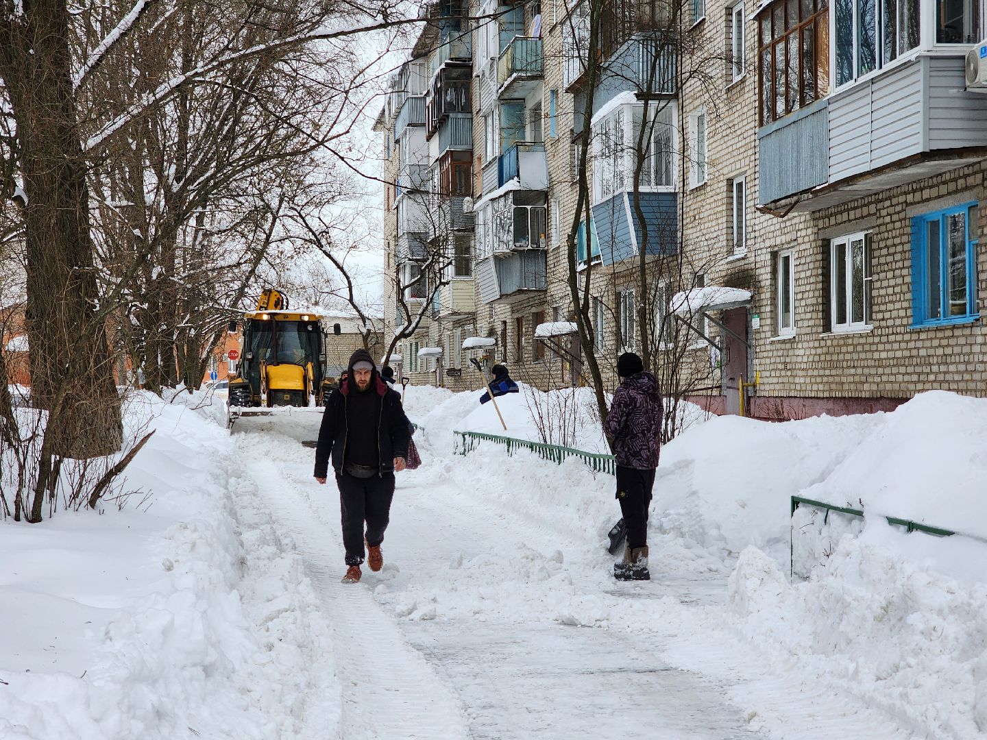уборка снега, коммунальные службы, циклон, Старая Купавна, Богородский городской округ,