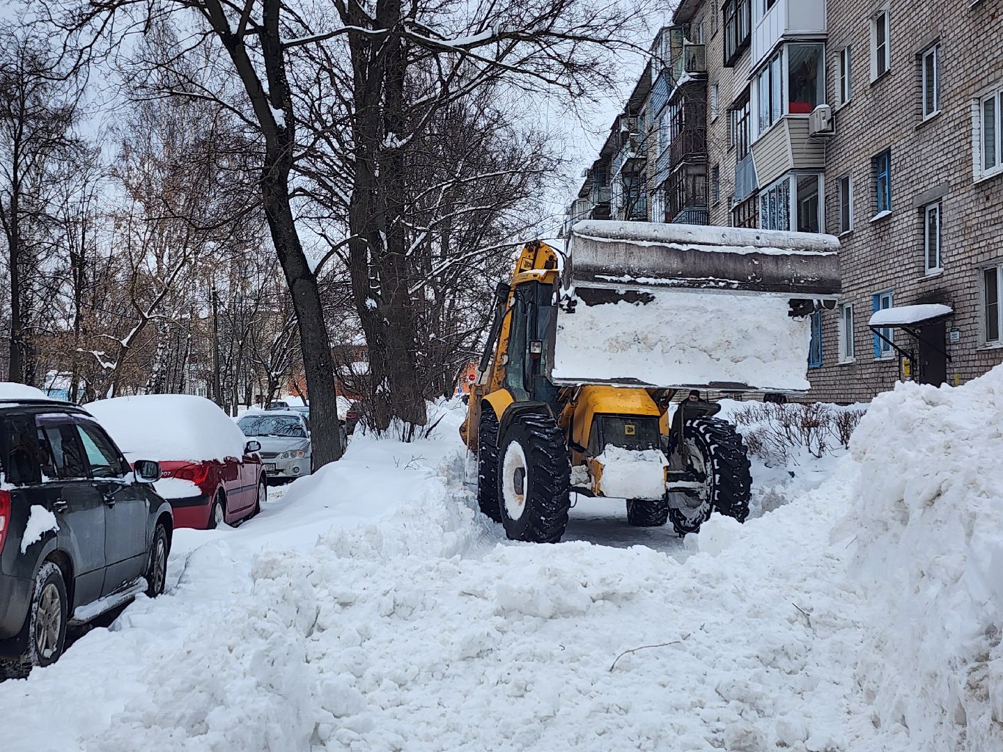 уборка снега, коммунальные службы, циклон, Старая Купавна, Богородский городской округ,