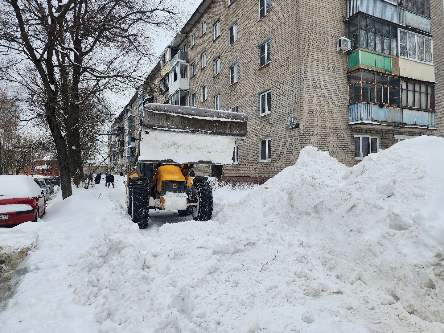 уборка снега, коммунальные службы, циклон, Старая Купавна, Богородский городской округ,