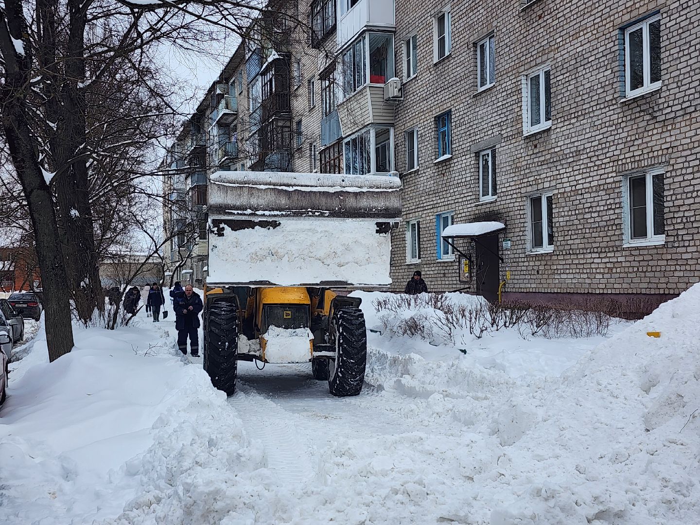 уборка снега, коммунальные службы, циклон, Старая Купавна, Богородский городской округ,