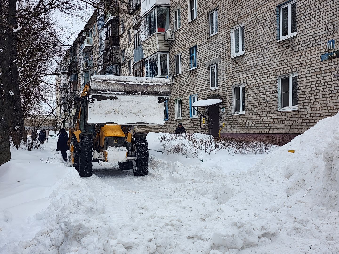 уборка снега, коммунальные службы, циклон, Старая Купавна, Богородский городской округ,