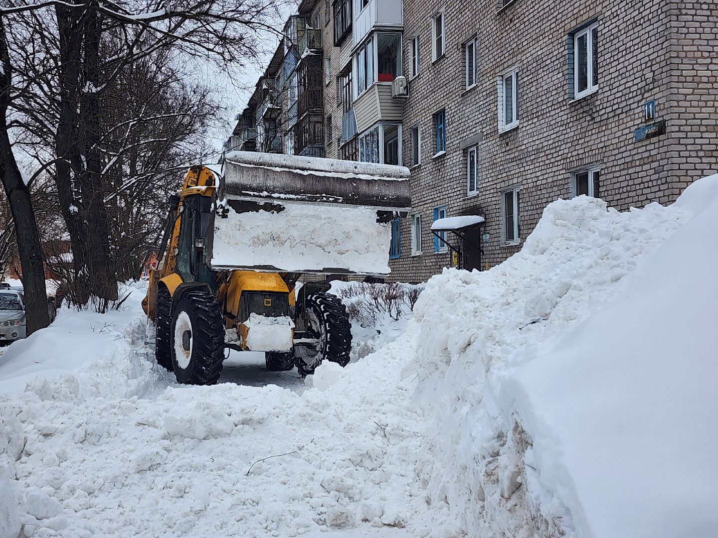 уборка снега, коммунальные службы, циклон, Старая Купавна, Богородский городской округ,