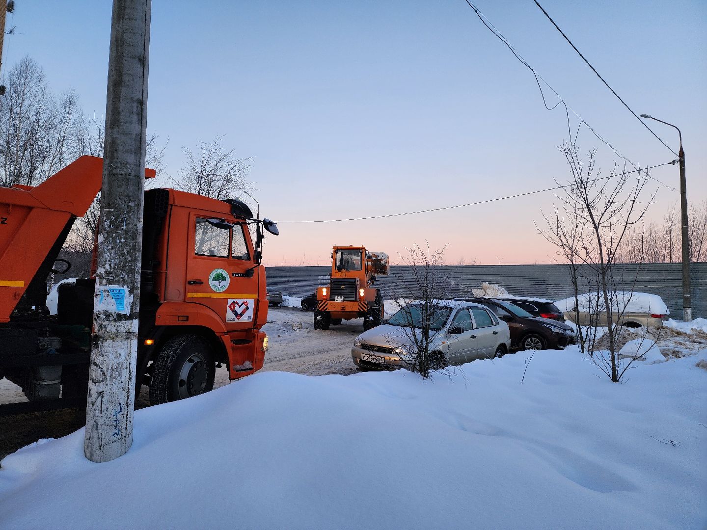 Уборка снега, Подольск, комбинат благоустройства, коммунальная техника,