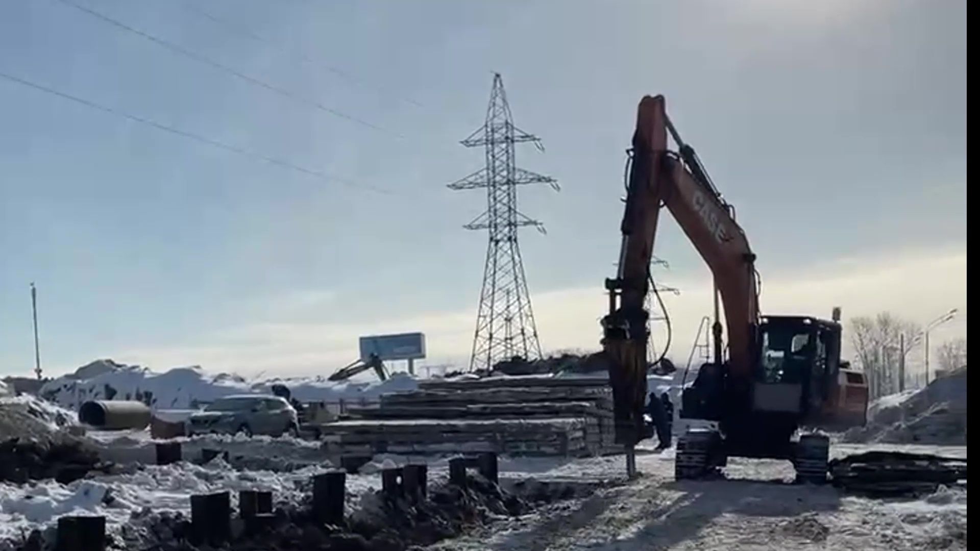 ленинский, каширское шоссе, строительство, котлован, рабочие, машины, дорога,