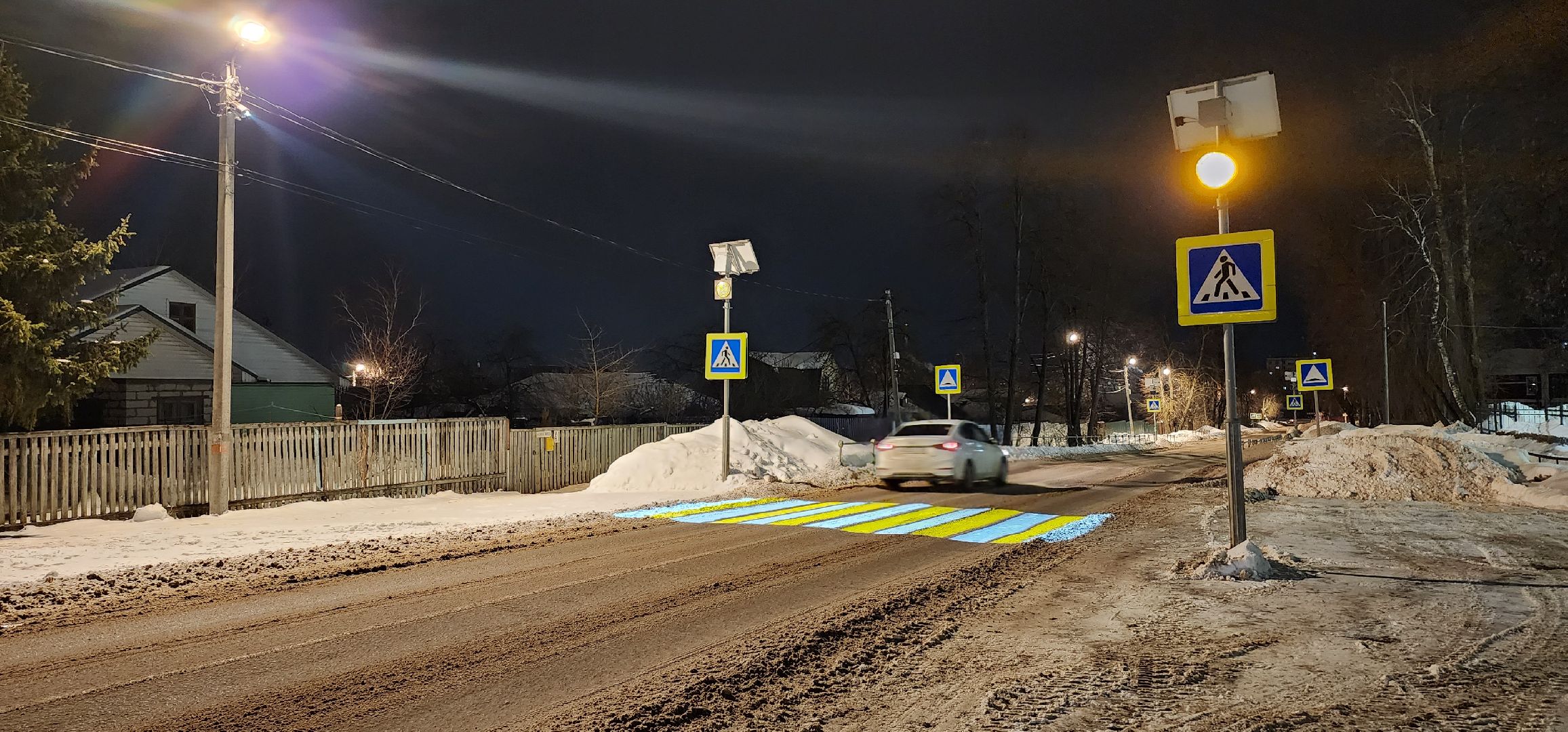 Коломна, Озеры, проекционный пешеходный переход,