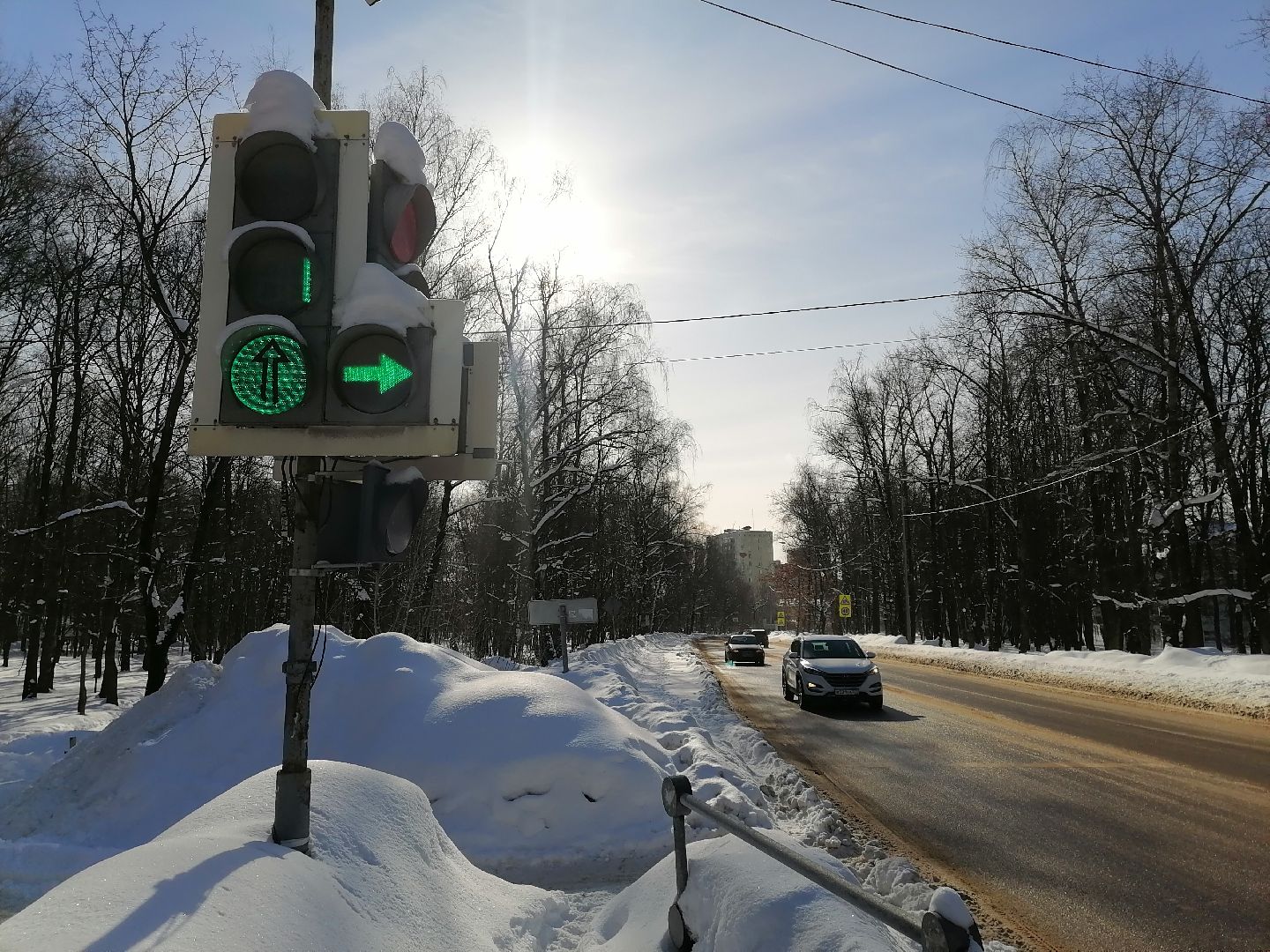 светофор, дороги подмосковья, перекрёсток,