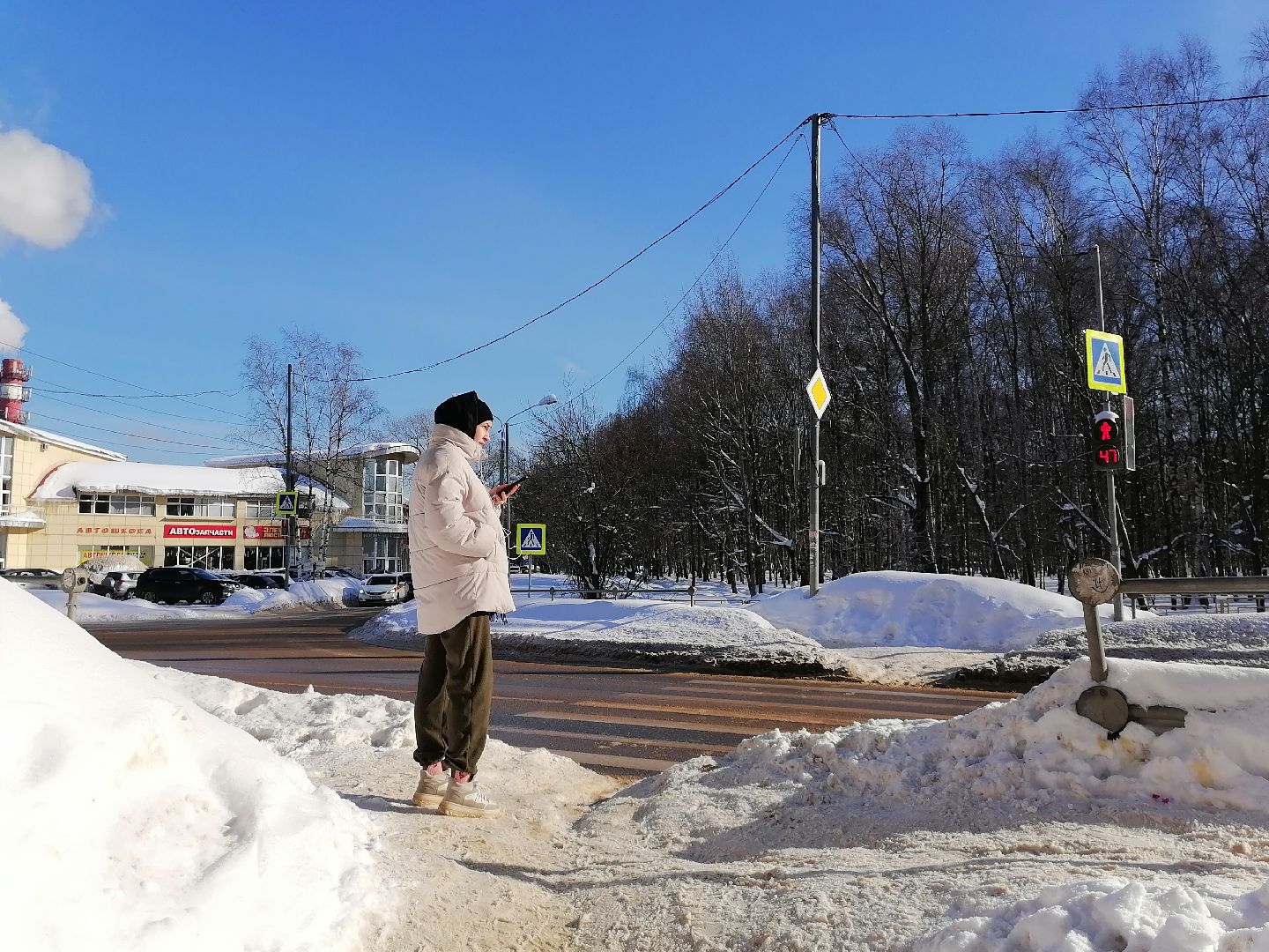 светофор, дороги подмосковья, перекрёсток,