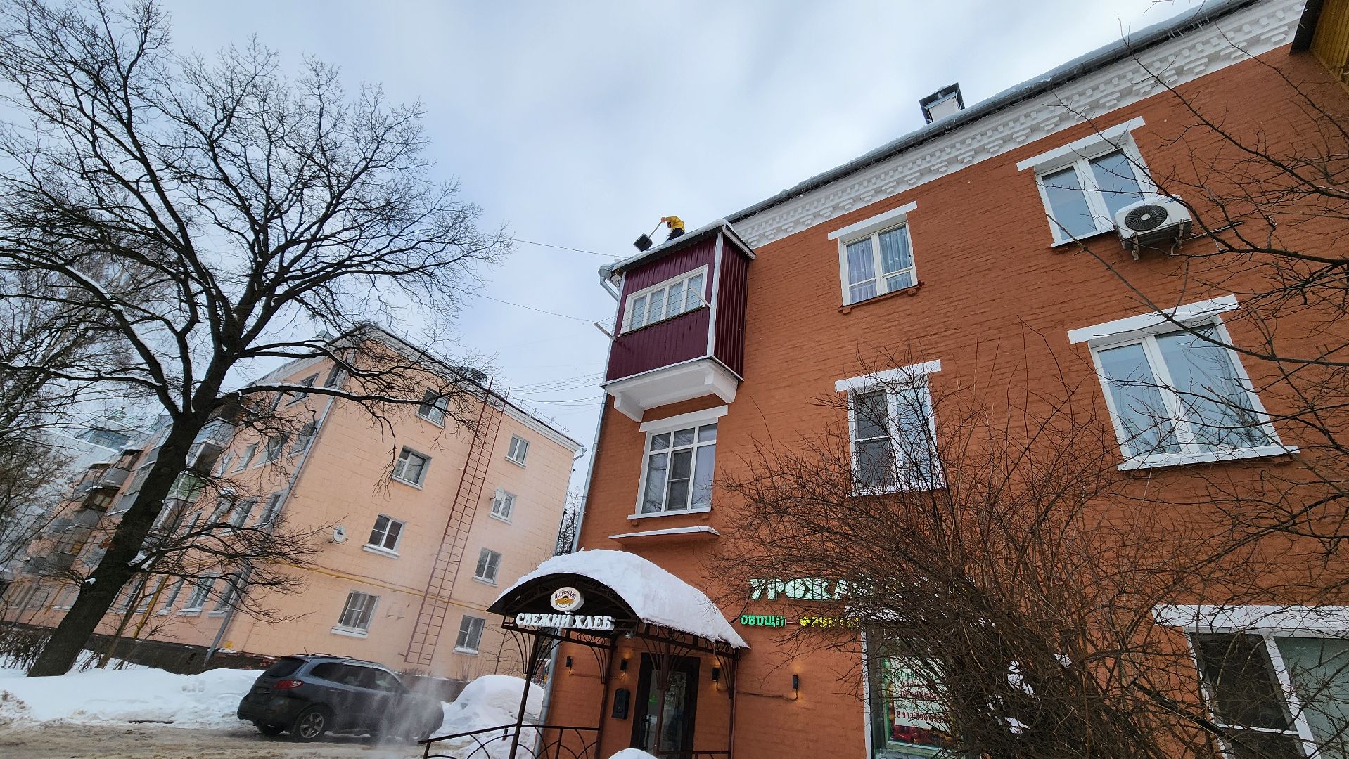 Подмосковье, Городской округ Пушкинский, Ивантеевка, ЖКХ, УК Держава, снег,