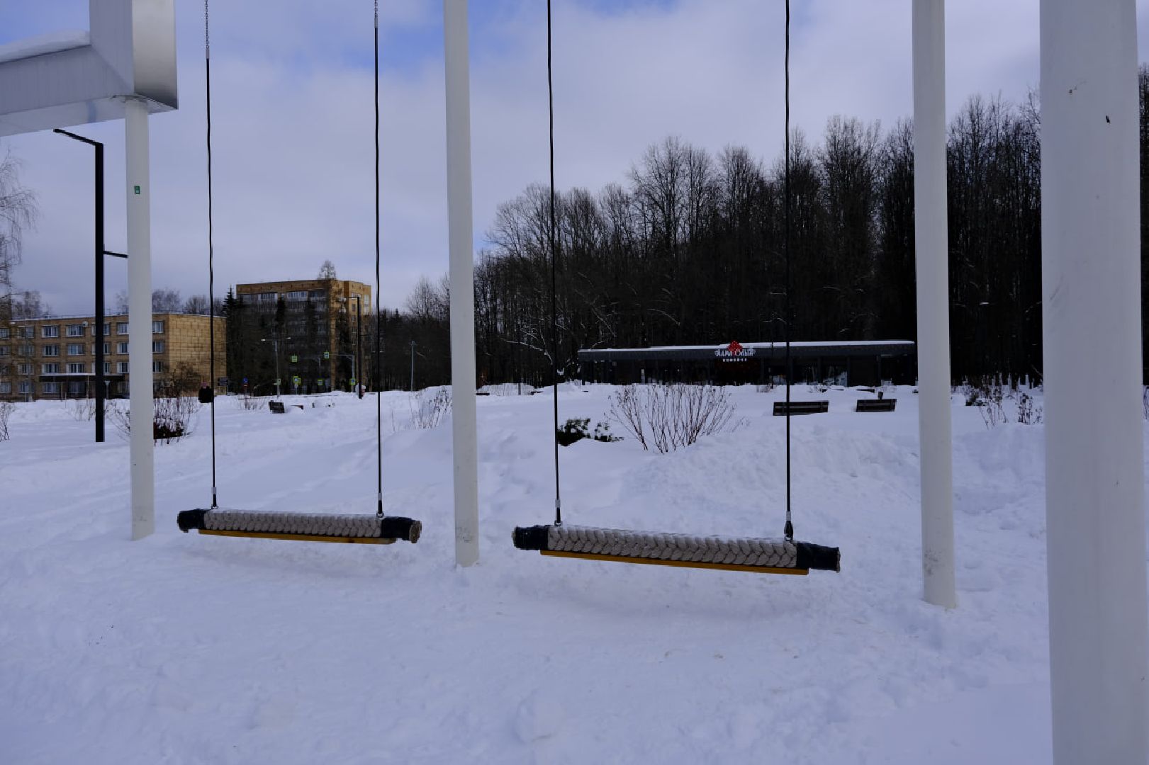 пущино, зима в подмосковье, общественное питание, еда, кофе,