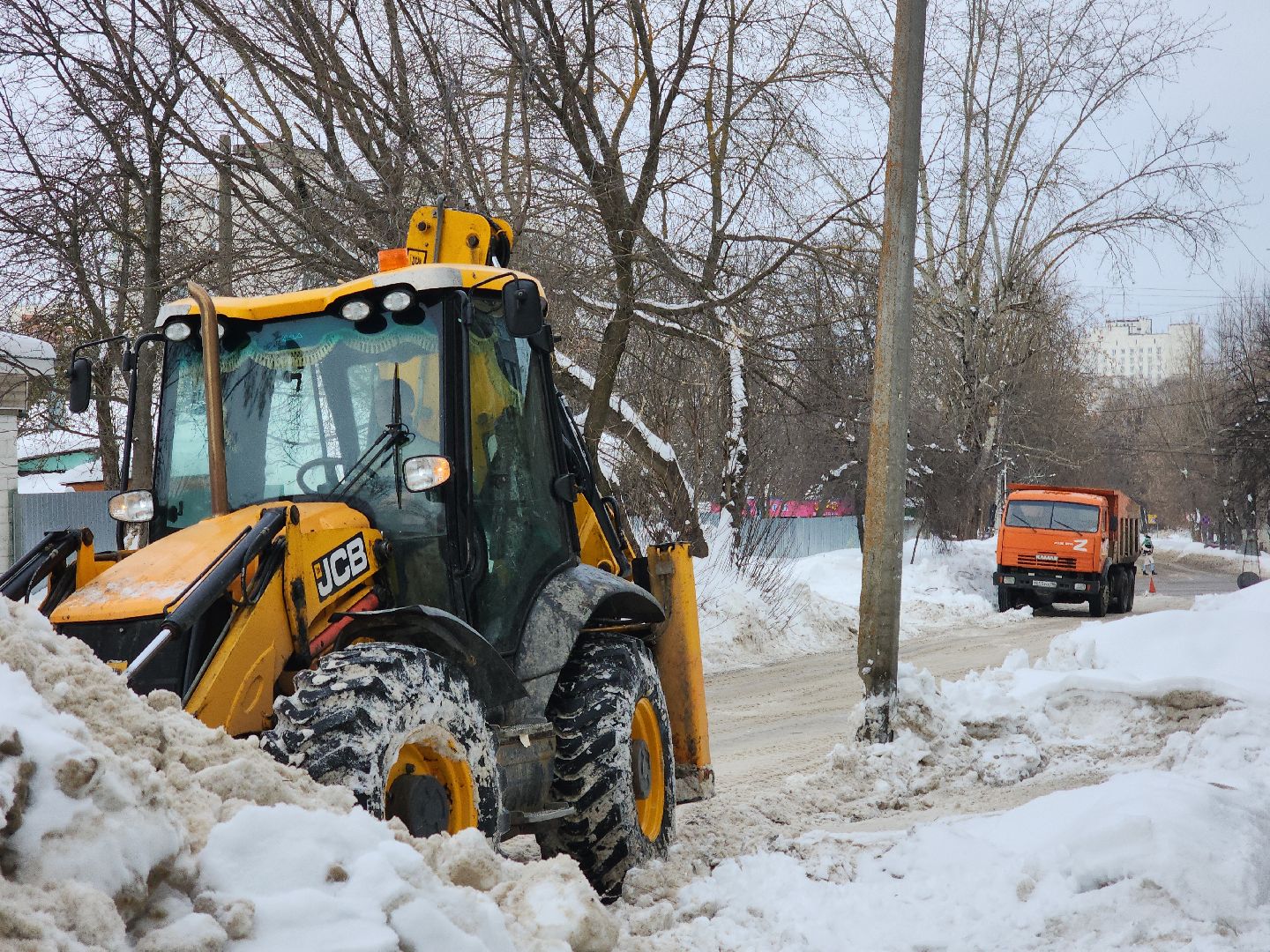 коломна, дороги, снег и наледь,