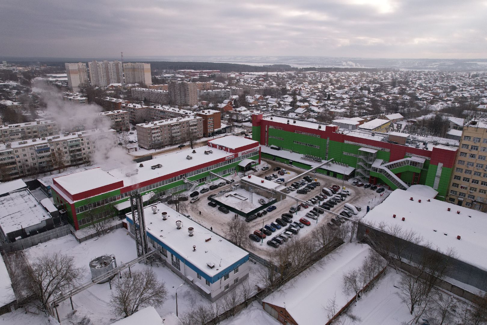 видео с коптера, котельная, серпухов,