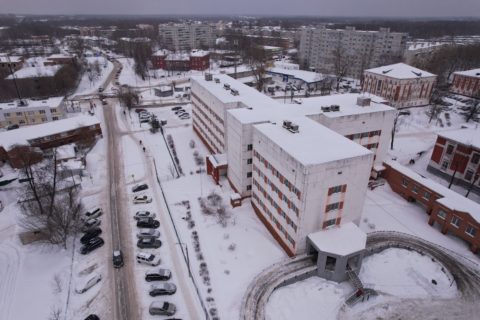 видео с коптера, больница,