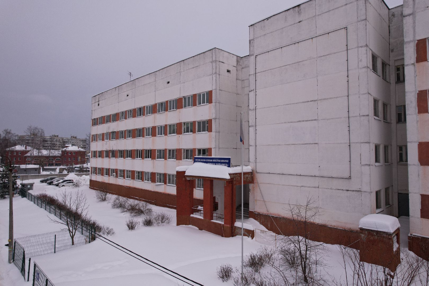 видео с коптера, больница,