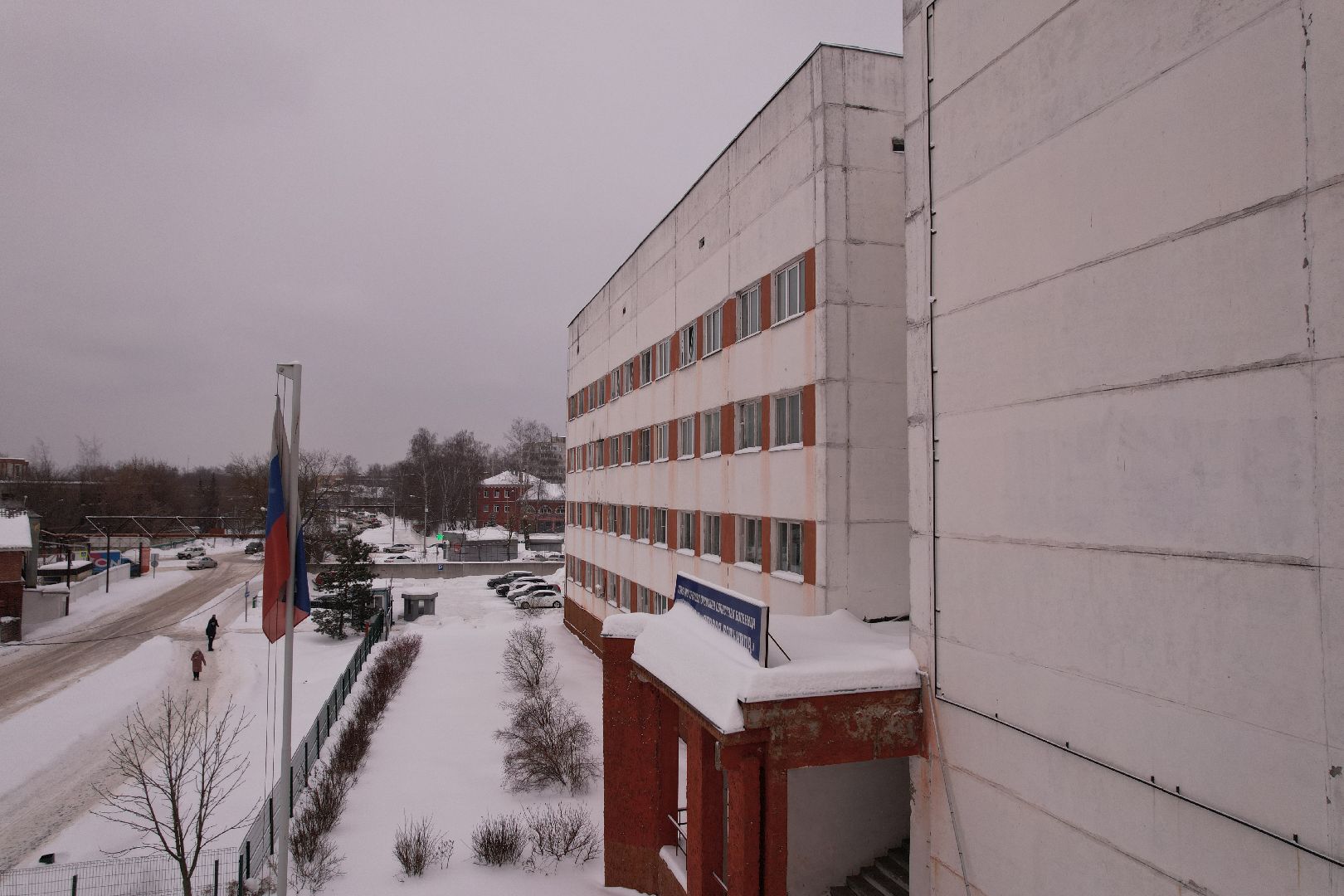 видео с коптера, больница,