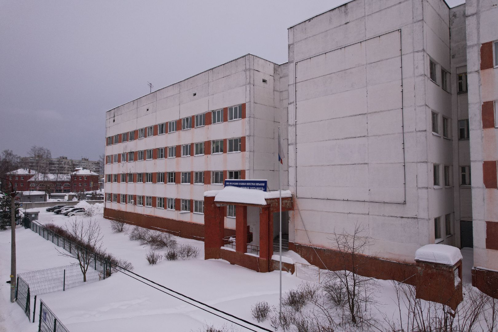 видео с коптера, больница,