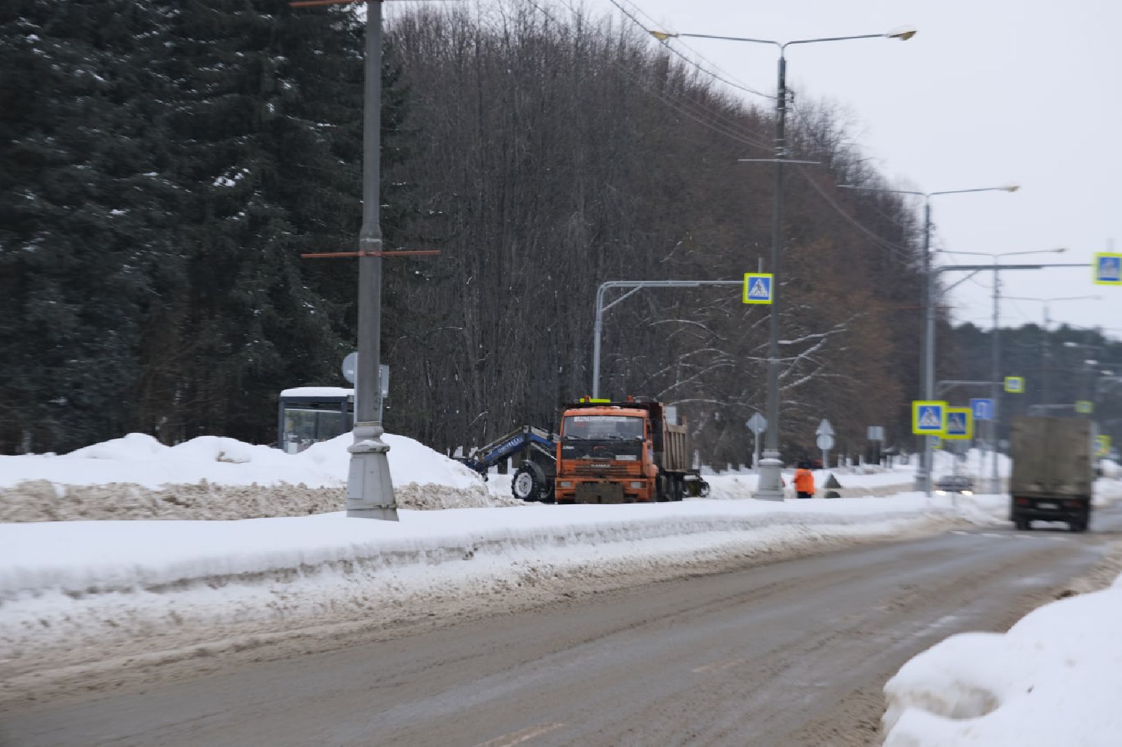 пущино, мосавтодор, снег, уборка,