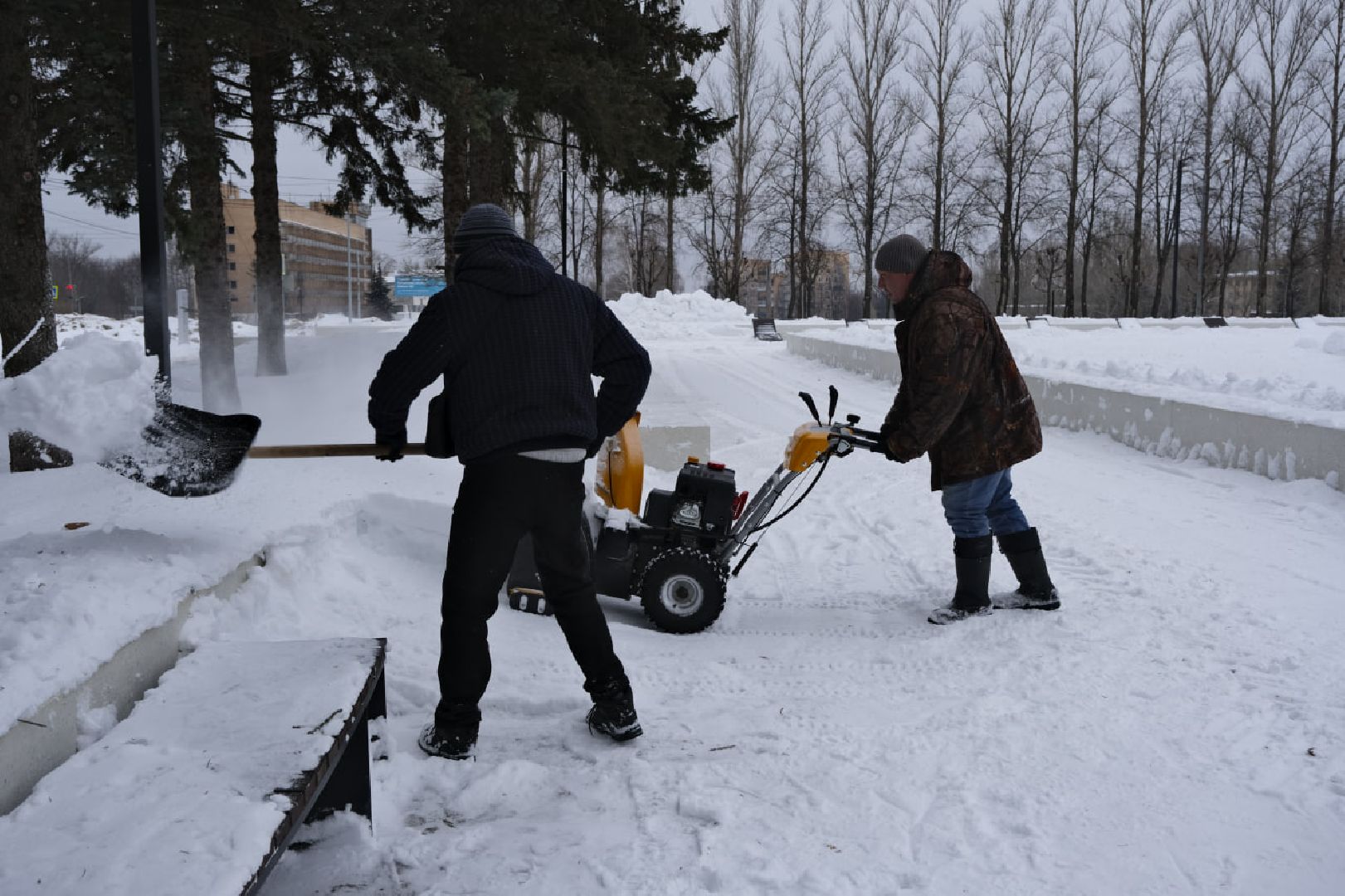 пущино, благоустойство, снег, уборка,