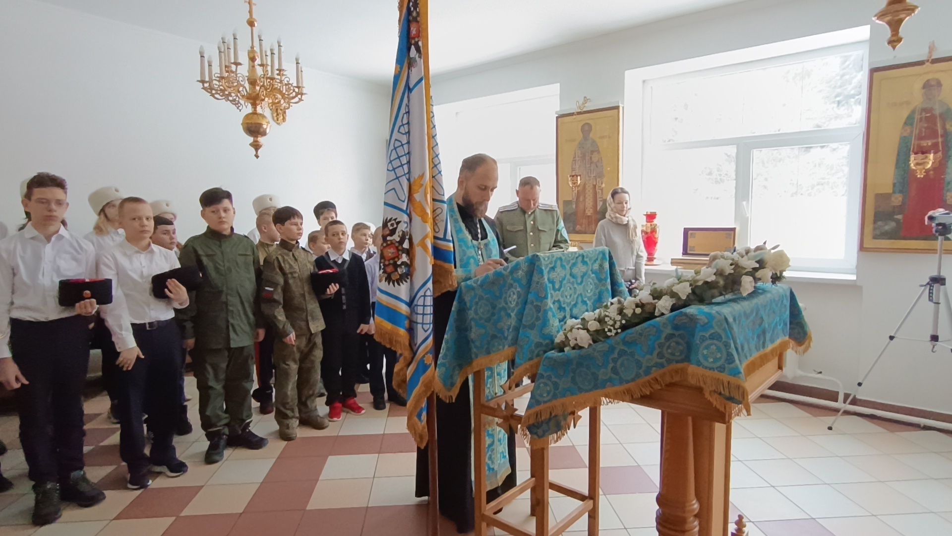 кадеты, казаки, храм,